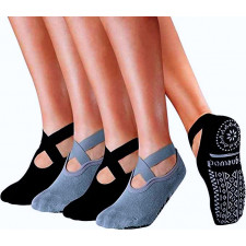 Pilates Grip Socks - Black or Grey